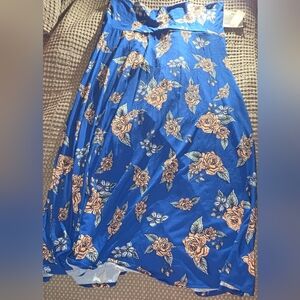 LuLaRoe Blue Floral Maxi Dress